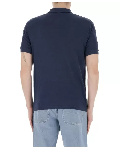 polo navy blue da uomo con dettagli e stemma logo ricamati | SUN68 polo navy blue da uomo con dettagli e stemma logo ricamati | SUN68
