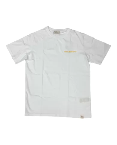 t-shirt off white da uomo con scritta logata sul petto | ROY ROGER'S