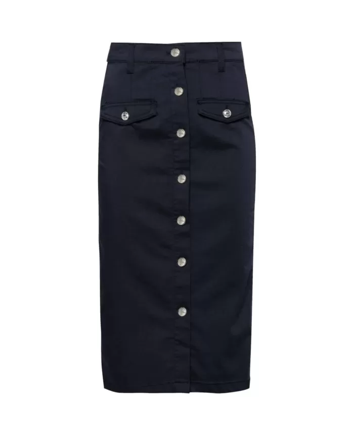 gonna blue navy da donna con loungette a vita alta | LIU JO gonna blue navy da donna con loungette a vita alta | LIU JO