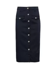 gonna blue navy da donna con loungette a vita alta | LIU JO