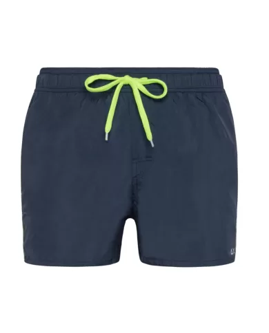 costume mare navy blue da uomo con label logata | SUN68