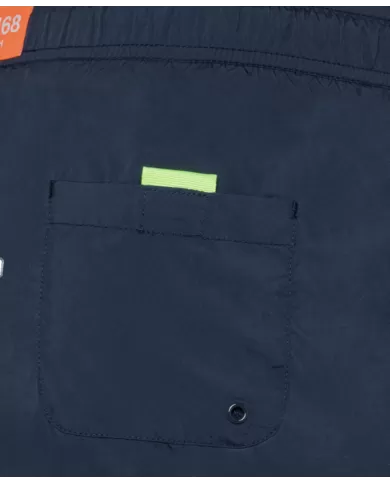 costume mare navy blue da uomo con label logata | SUN68