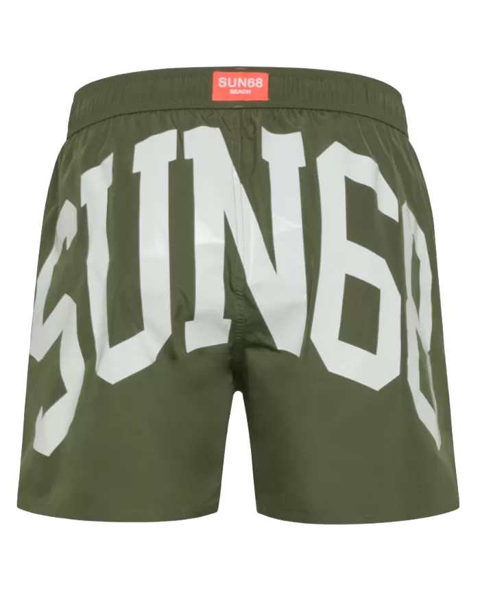 costume mare militare da uomo con label logata | SUN68 costume mare militare da uomo con label logata | SUN68