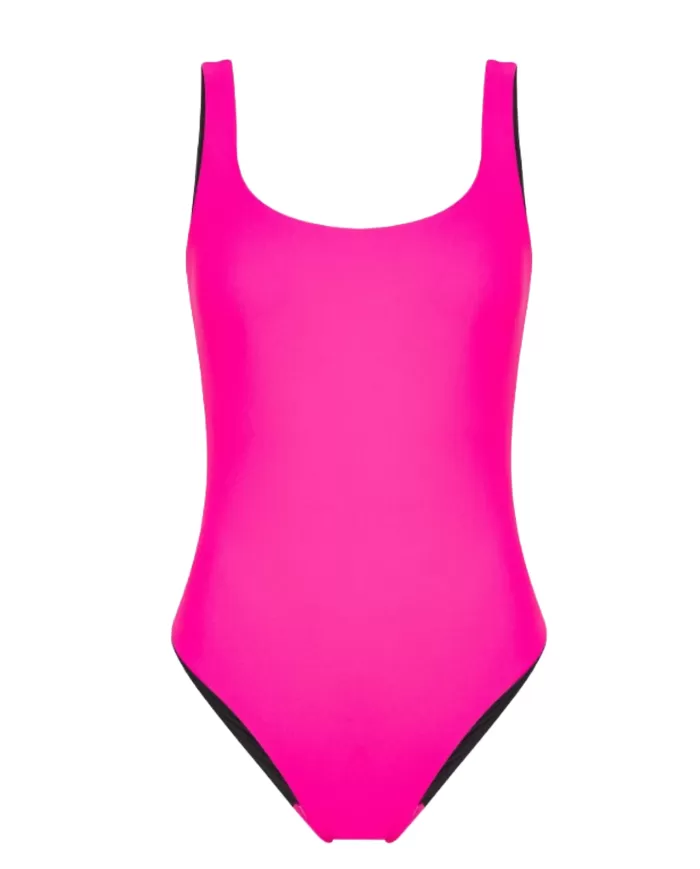 costume mare nero/fuxia da donna con logo label | SUN68 costume mare nero/fuxia da donna con logo label | SUN68
