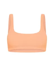 top mare arancione da donna con dettagli crinkle all-over | SUN68