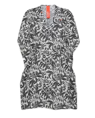 abito mare nero/bianco da donna con fantasia floreale | SUN68 abito mare nero/bianco da donna con fantasia floreale | SUN68