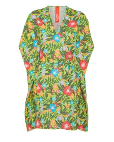 abito mare lime/verde scuro da donna con fantasia floreale | SUN68 abito mare lime/verde scuro da donna con fantasia floreale | SUN68