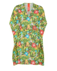 abito mare lime/verde scuro da donna con fantasia floreale | SUN68 abito mare lime/verde scuro da donna con fantasia floreale | SUN68