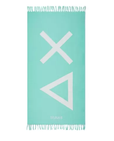 telo mare acqua da donna con scritta e maxi logo | SUN68 telo mare acqua da donna con scritta e maxi logo | SUN68