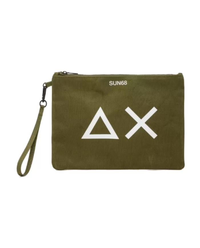 pochette mare beige da donna con logo centrale, in basso | SUN68 pochette mare beige da donna con logo centrale, in basso | SUN68