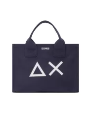 borsa mare shopper navy blue da donna con ricami alla base | SUN68 borsa mare shopper navy blue da donna con ricami alla base | SUN68