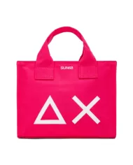 borsa mare shopper fuxia da donna con ricami alla base | SUN68 borsa mare shopper fuxia da donna con ricami alla base | SUN68