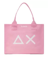bora mare shopper ciclamino donna con stampa maxi logo | SUN68 bora mare shopper ciclamino donna con stampa maxi logo | SUN68