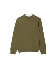 LACOSTE Maglia Uomo AH1985 A-EP in jersey di cotone organico, dettaglio stripe e coccodrillo ricamato BMY VERDE CACHI LACOSTE Maglia Uomo AH1985 A-EP in jersey di cotone organico, dettaglio stripe e coccodrillo ricamato BMY VERDE CACHI