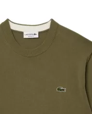 LACOSTE Maglia Uomo AH1985 A-EP in jersey di cotone organico, dettaglio stripe e coccodrillo ricamato BMY VERDE CACHI LACOSTE Maglia Uomo AH1985 A-EP in jersey di cotone organico, dettaglio stripe e coccodrillo ricamato BMY VERDE CACHI