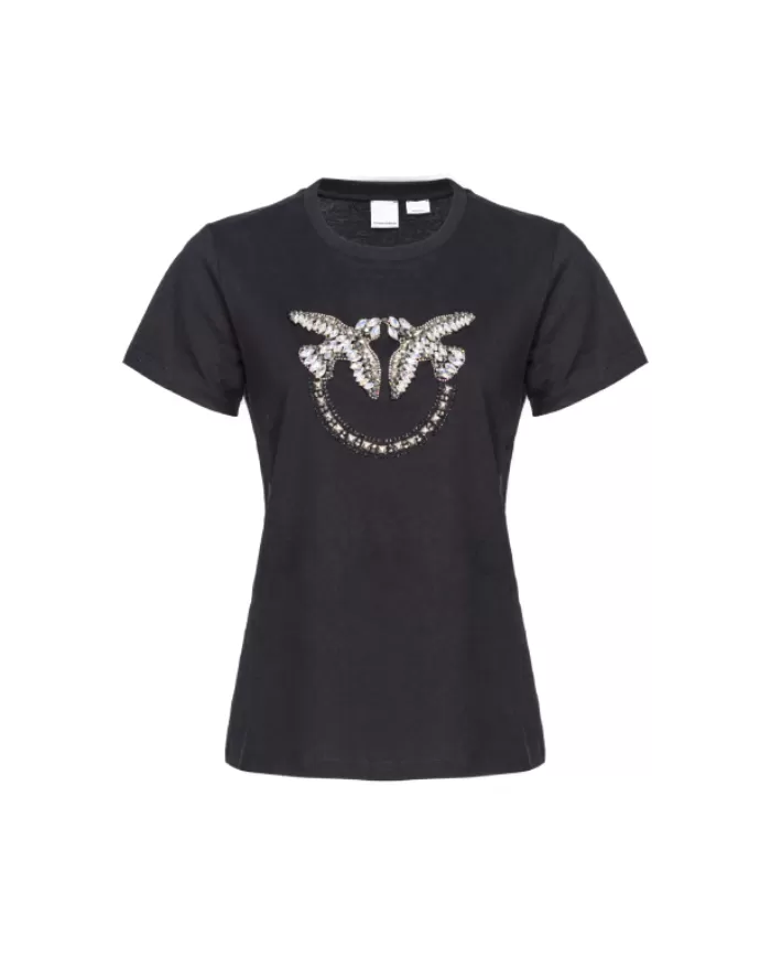 T-shirt donna Ricamo Gioiello 100535 A24E QUENTIN | PINKO T-shirt donna Ricamo Gioiello 100535 A24E QUENTIN | PINKO