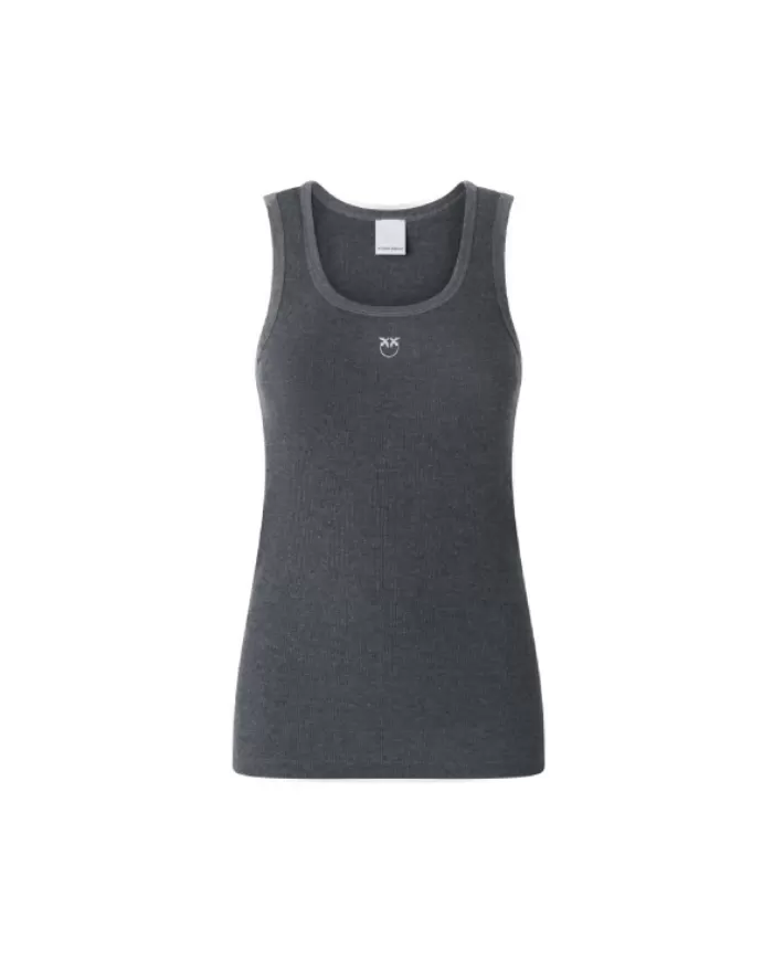 Top canottiera donna a costine 100807 A22X | PINKO Top canottiera donna a costine 100807 A22X | PINKO