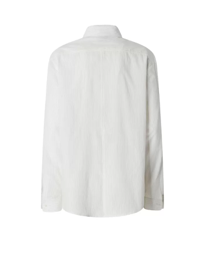 Camicia Donna 103708 A273 COREA viscosa classico rigato logo | PINKO Camicia Donna 103708 A273 COREA viscosa classico rigato logo | PINKO