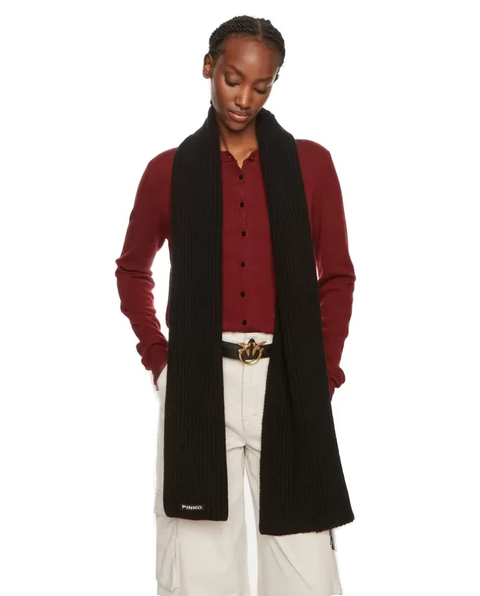Sciarpa da donna patch logo 104490 A1CH LYKOI | PINKO