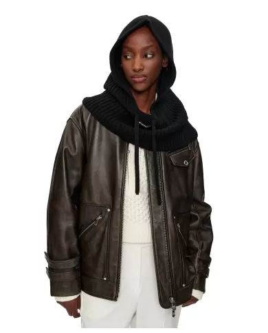 Balaclava da Donna in lana logo 104494 A1CH MEKONG | PINKO Balaclava da Donna in lana logo 104494 A1CH MEKONG | PINKO