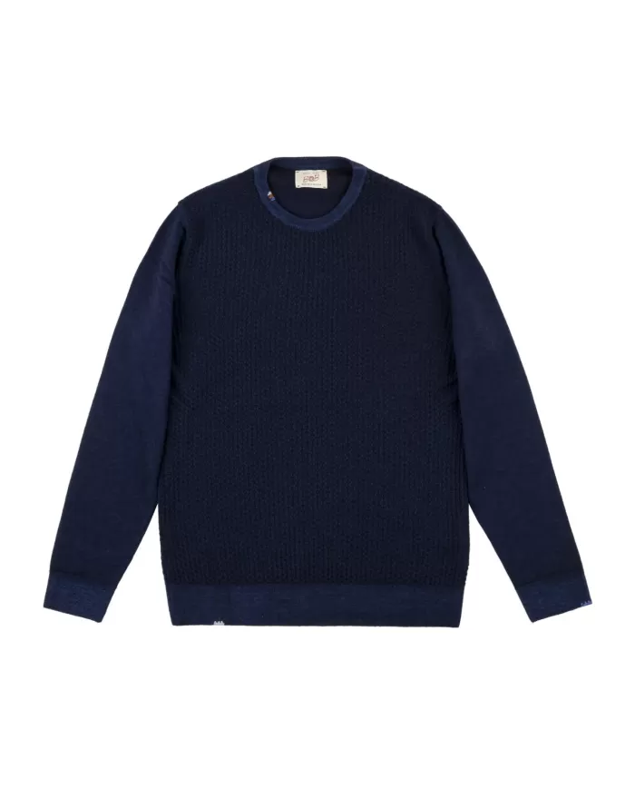 Maglia Uomo lana regular ricamo DUNKI RK R00459 | BOB Maglia Uomo lana regular ricamo DUNKI RK R00459 | BOB