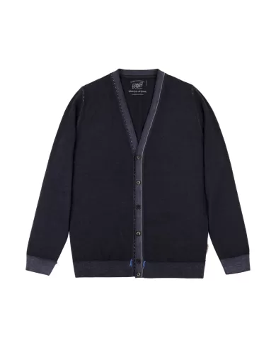 Cardigan Uomo lana regular logo MENDOZA R00426 | BOB Cardigan Uomo lana regular logo MENDOZA R00426 | BOB