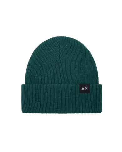 SUN68 Berretto Cuffia Uomo C44103 CAP SOLID FUNKY A-EP in misto lana con label logata 37 VERDE SCURO SUN68 Berretto Cuffia Uomo C44103 CAP SOLID FUNKY A-EP in misto lana con label logata 37 VERDE SCURO
