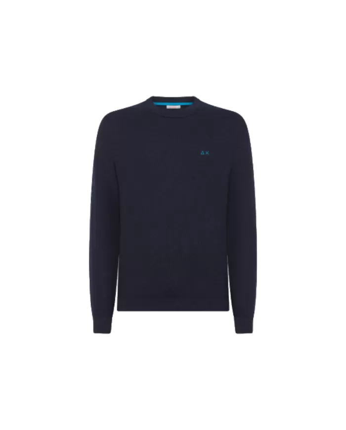 Maglia Uomo Logo Ricamo K44140 ROUND PIQUET KNIT | SUN68 Maglia Uomo Logo Ricamo K44140 ROUND PIQUET KNIT | SUN68