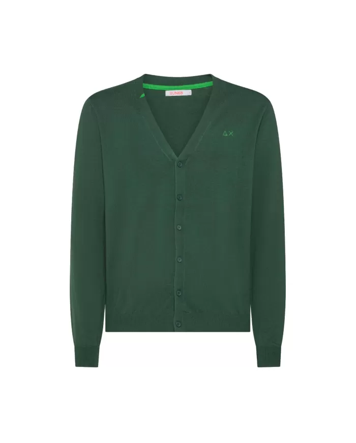 Cardigan da Uomo Scollo a V K44103 SOLID | SUN68 Cardigan da Uomo Scollo a V K44103 SOLID | SUN68