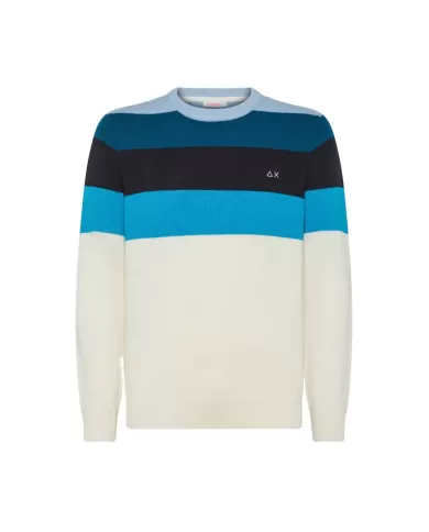 Maglia Uomo lana regular logo K44184 ROUND STRIPES FANCY | SUN68 Maglia Uomo lana regular logo K44184 ROUND STRIPES FANCY | SUN68
