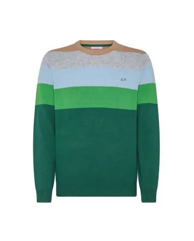 Maglia Uomo lana regular logo K44184 ROUND STRIPES FANCY | SUN68 Maglia Uomo lana regular logo K44184 ROUND STRIPES FANCY | SUN68
