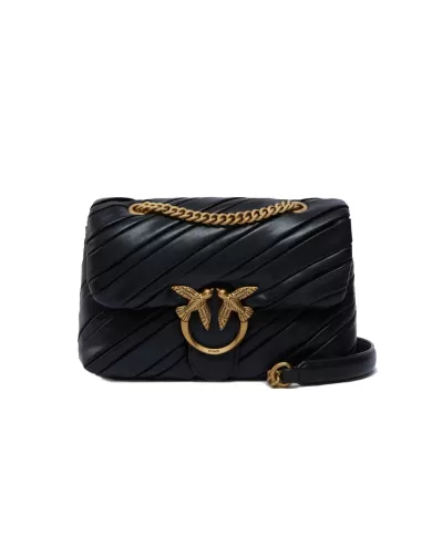 Borsa Donna pelle plissè logo 100039 A1V9 LOVE PUFF MINI| PINKO