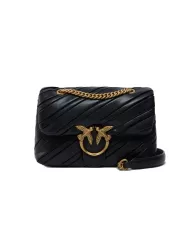 Borsa Donna pelle plissè logo 100039 A1V9 LOVE PUFF MINI| PINKO