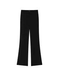 Pantalone Donna in viscosa stile flare piega 100054 A213 HULKA | PINKO