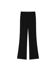 Pantalone Donna in viscosa stile flare piega 100054 A213 HULKA | PINKO