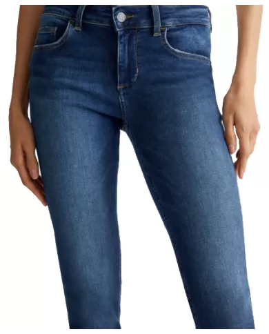 Jeans donna risvolto logato strass UF4006D4615 MONROE | LIU JO