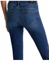 Jeans donna risvolto logato strass UF4006D4615 MONROE | LIU JO