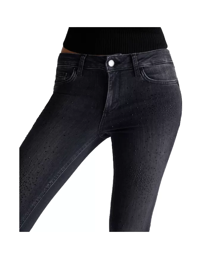Jeans donna risvolto e strass UF4006D4811 | LIU JO Jeans donna risvolto e strass UF4006D4811 | LIU JO