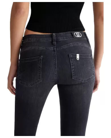 Jeans donna risvolto e strass UF4006D4811 | LIU JO