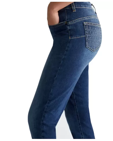 Jeans donna logo strass skinny UF4013D4615 DIVINE | LIU JO