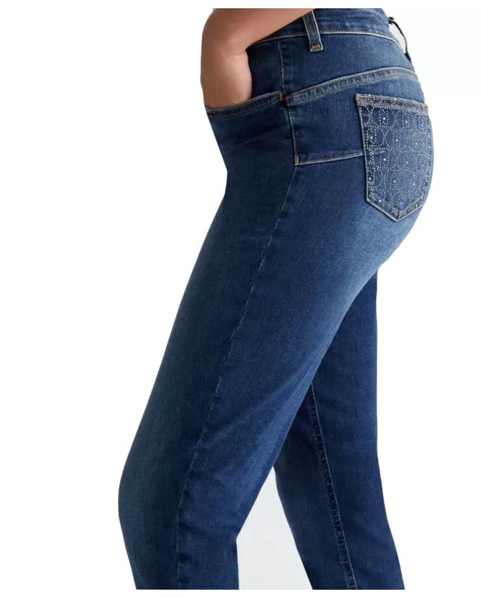 Jeans donna logo strass skinny UF4013D4615 DIVINE | LIU JO Jeans donna logo strass skinny UF4013D4615 DIVINE | LIU JO