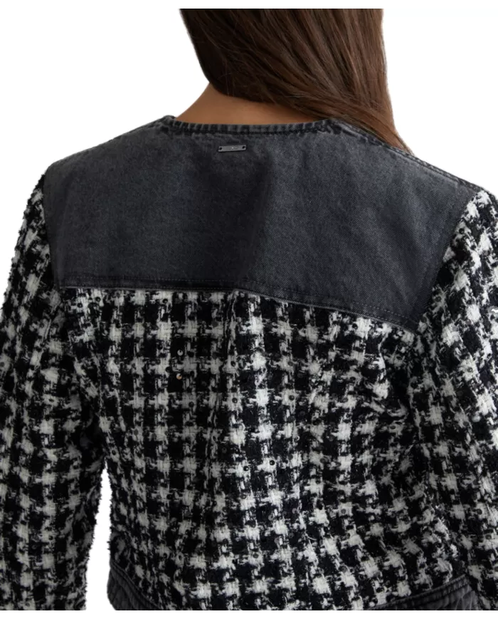 Giacca donna pied de poule jacquard UF4160D4956 | LIU JO