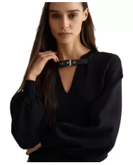 Maglia donna logata in metallo WF4226MA05P | LIU JO