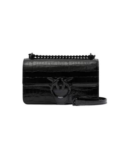 Borsa donna in stampa coccodrillo 100074 A1SY LOVE ONE MINI | PINKO