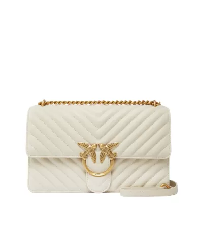 Borsa donna con motivo chevron 100941 A0GK LOVE ONE CLASSIC | PINKO