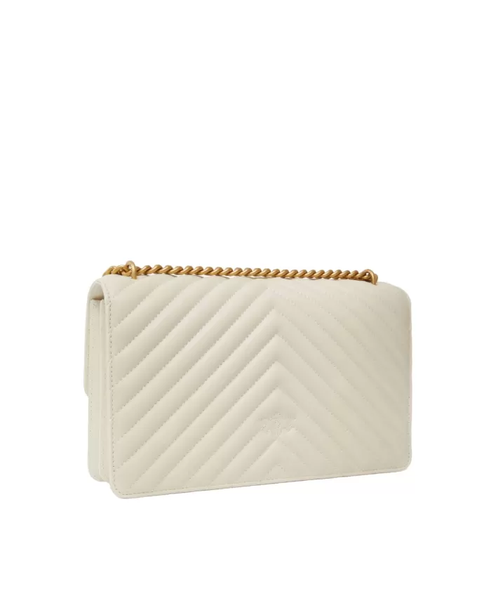 Borsa donna con motivo chevron 100941 A0GK LOVE ONE CLASSIC | PINKO Borsa donna con motivo chevron 100941 A0GK LOVE ONE CLASSIC | PINKO