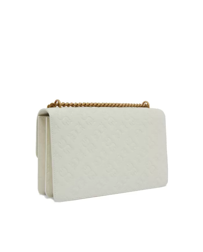 Borsa bianca donna con motivo Love Birds all-over | PINKO Borsa bianca donna con motivo Love Birds all-over | PINKO