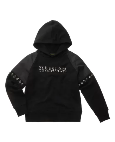 Felpa da donna con dettaglio strass 24WBLDF08400 006987 GEM | BLAUER Felpa da donna con dettaglio strass 24WBLDF08400 006987 GEM | BLAUER