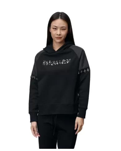 Felpa da donna con dettaglio strass 24WBLDF08400 006987 GEM | BLAUER Felpa da donna con dettaglio strass 24WBLDF08400 006987 GEM | BLAUER