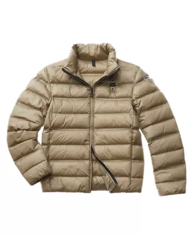 Piumino uomo in nylon lucido beige 24WBLUC03062 006719 BELMONT| BLAUER Piumino uomo in nylon lucido beige 24WBLUC03062 006719 BELMONT| BLAUER